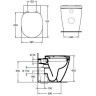 Унитаз напольный пристенный-соло, гор. выпуск, с крепежом IDEAL STANDARD CONNECT E803401